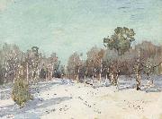 Levitan, Isaak Garden in the snow Spain oil painting artist